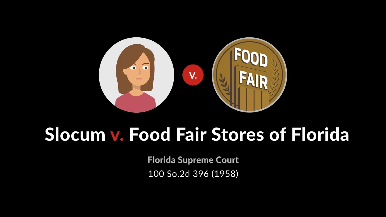 Slocum v food fair stores