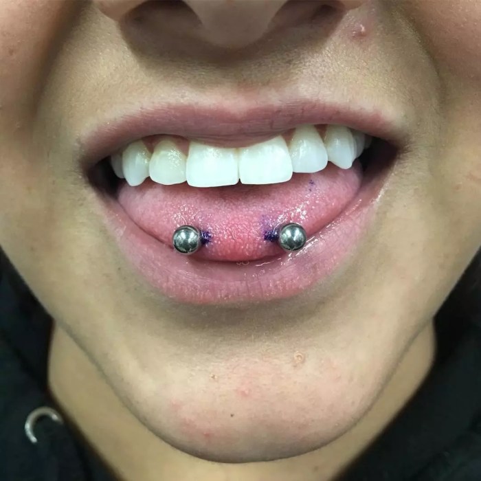 Types of tongue piercings names