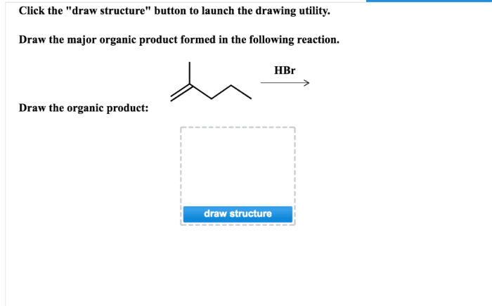 Draw organic formed major reaction shown undergoes compound when below fuming solved part