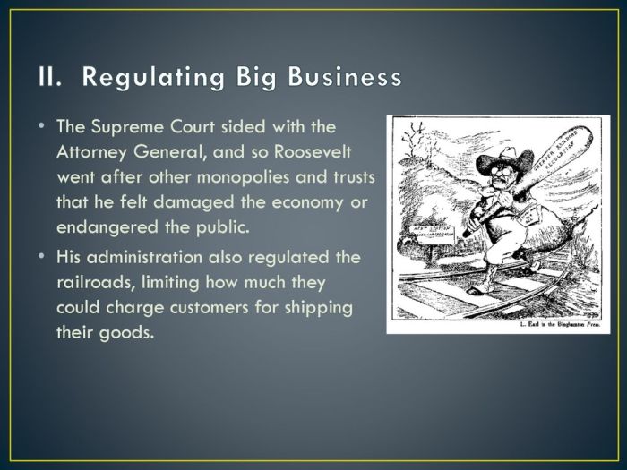 In regard to regulating companies roosevelt wanted them to serve